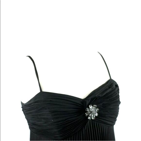 M&S Autograph Black Pleated Party Cocktail Dress Sz M - Picture 7 of 16